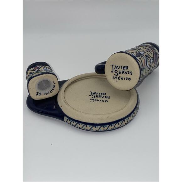 Javier Servin Hand Painted Talavera Handled Shot Glass With Serving Tray - Picture 5 of 5